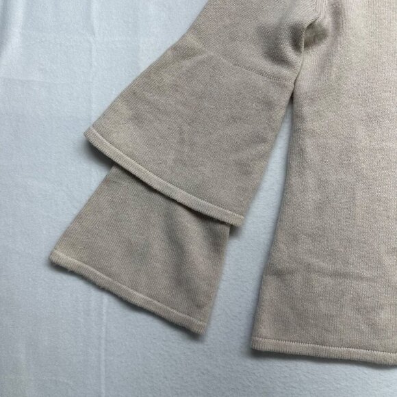 Sail To Sable Womens Wool Cashmere Sweater Bell Sleeves Size XS Light Beige - Picture 5 of 10